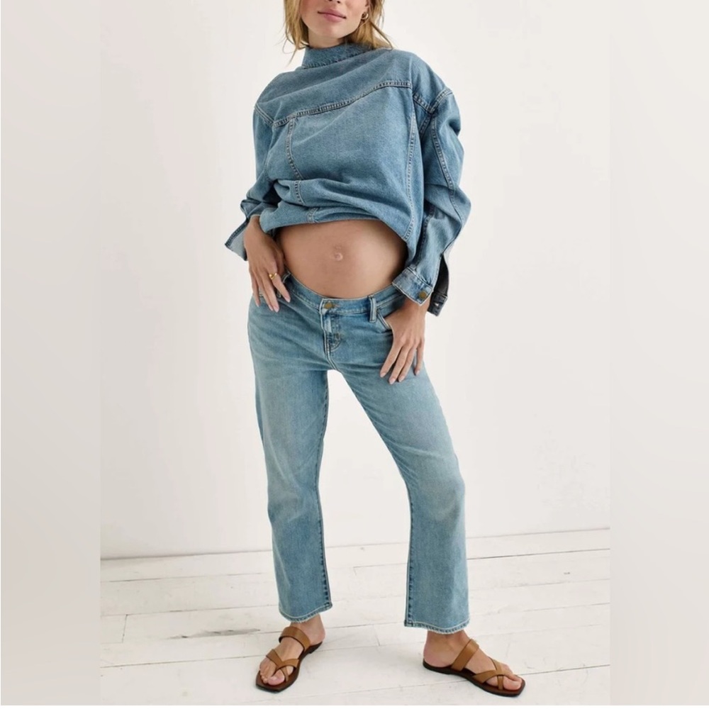 Hatch Cropped Maternity Jeans Below The Bump 29